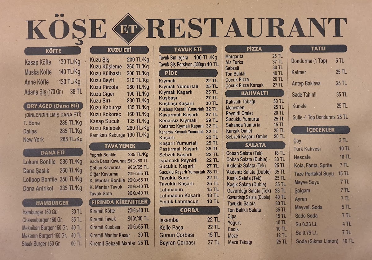 Menu Kose Et Restaurant-5